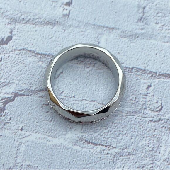 Stainless Steel Eternity Ring With Clear & Pink CZ - Picture 4 of 6